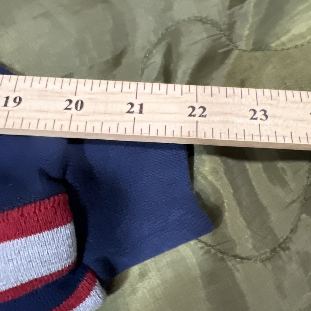 Russell Athletic 1/4 Zip Sweatshirt XXL Navy Red White Stripe Blokecore Vtg 90s - Picture 12 of 13